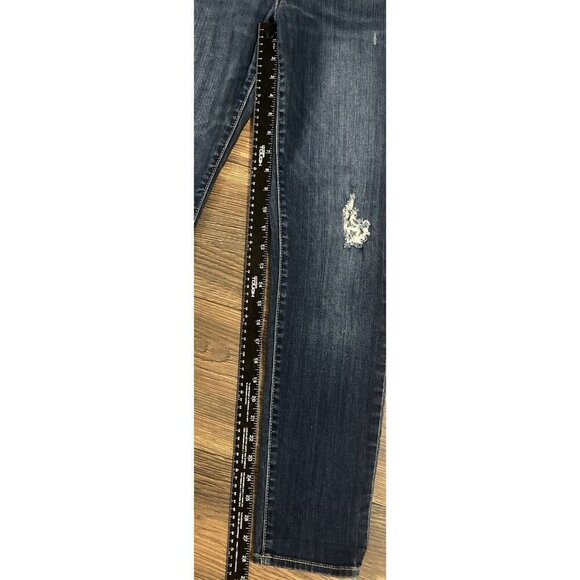 Kut From The Kloth Maternity Jeans Size 2 Skinny Dark Wash Blue Denim distressed - Picture 5 of 11